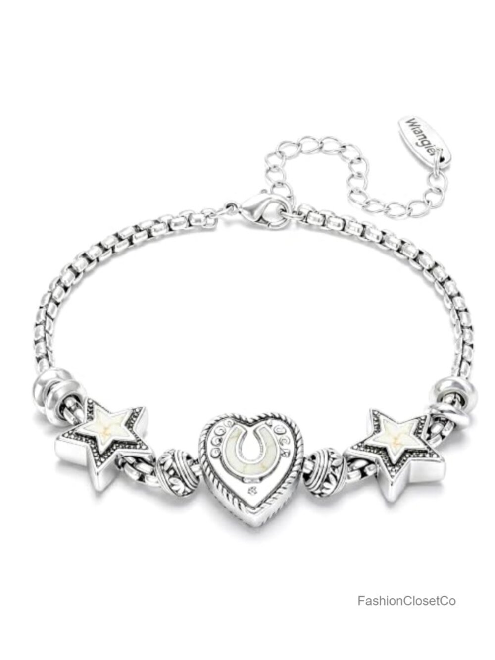 Sliding Charm Bracelet with Turquoise, Hypoallergenic Silver & Gold Plate